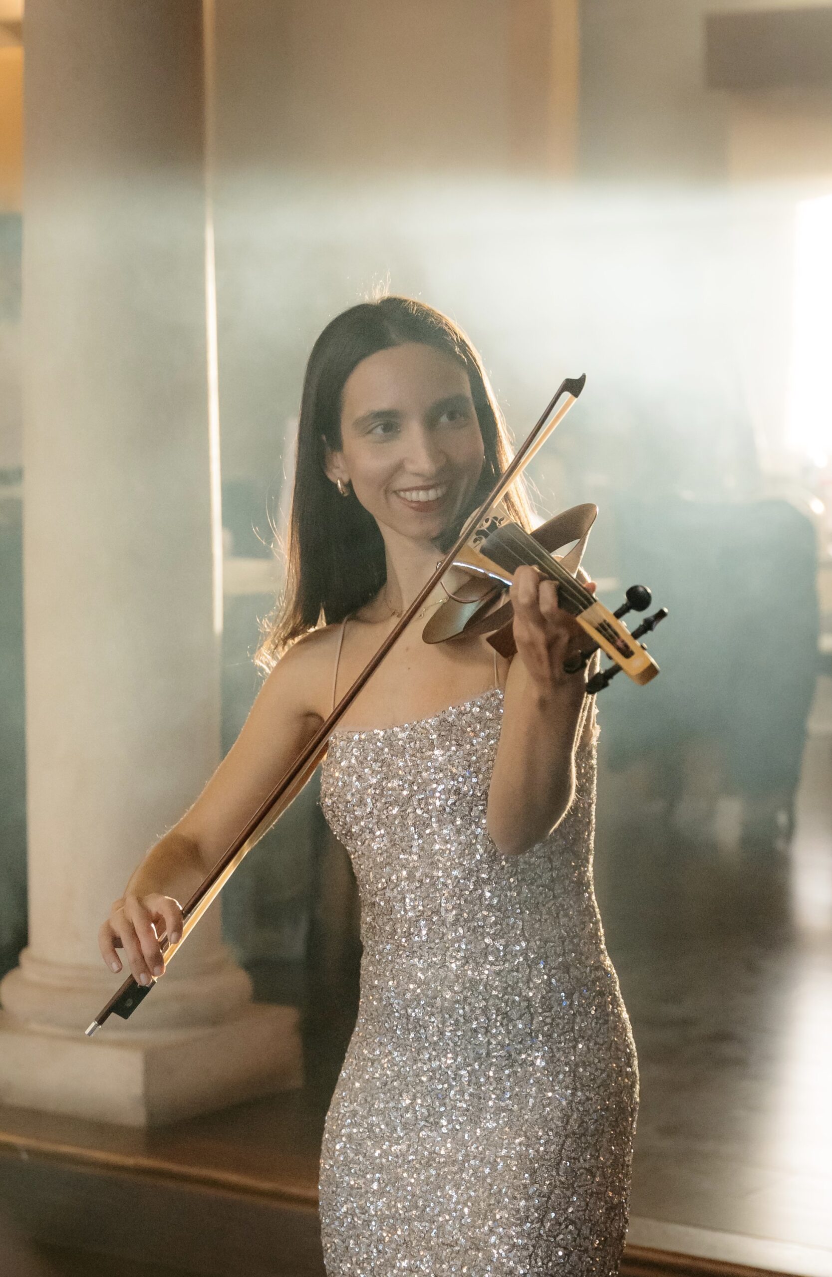 Violinista profesional en acción